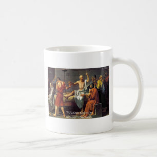 Mug Socrates "Wisdom/Wonder" Devis Cadeaux Tee - shirt