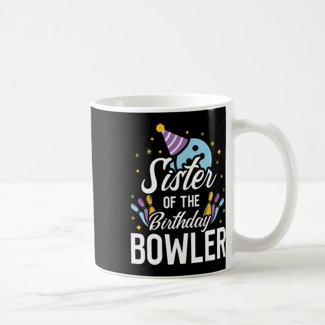 Mug Soeur De L'Anniversaire Bowler Bowling Party Match (Droite)