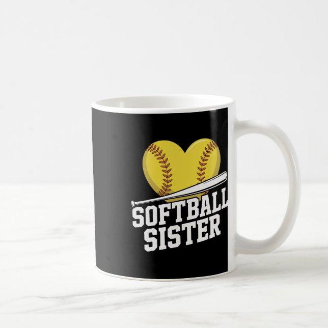 Mug Sœur de softball Famille de softball rapide Éventa (Droite)