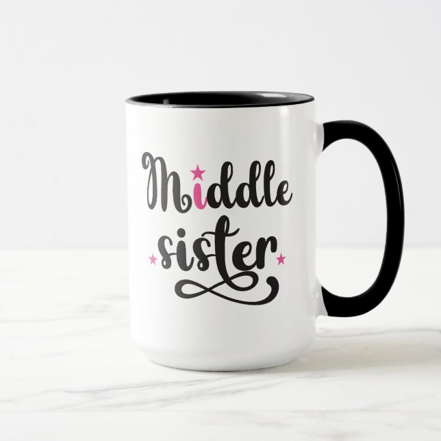 Mug Soeur du Milieu, Mignonnes Étoiles (Droite)