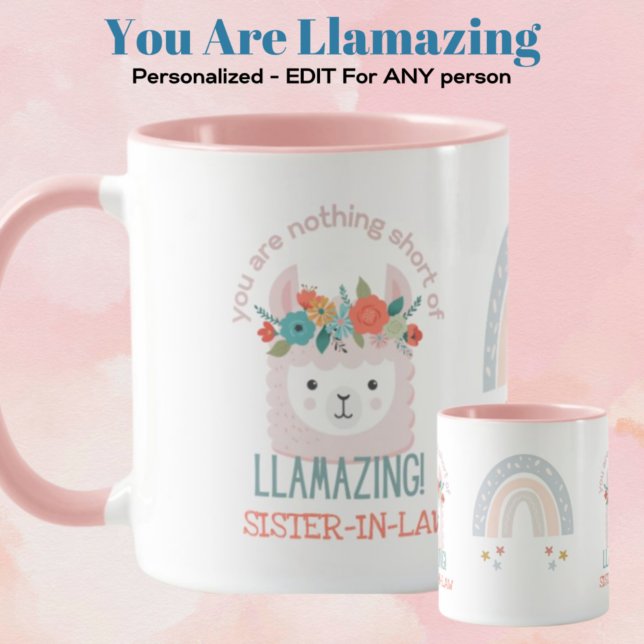 Mug SOEUR EN DROIT CUTE LLAMA Vous Êtes Extraordinaire (Créateur téléchargé)