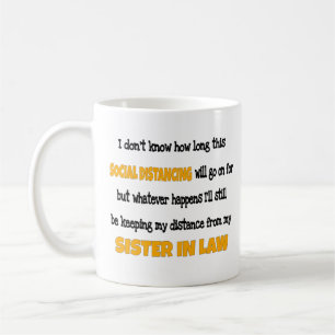 Mug  Soeur en droit Distances sociales 