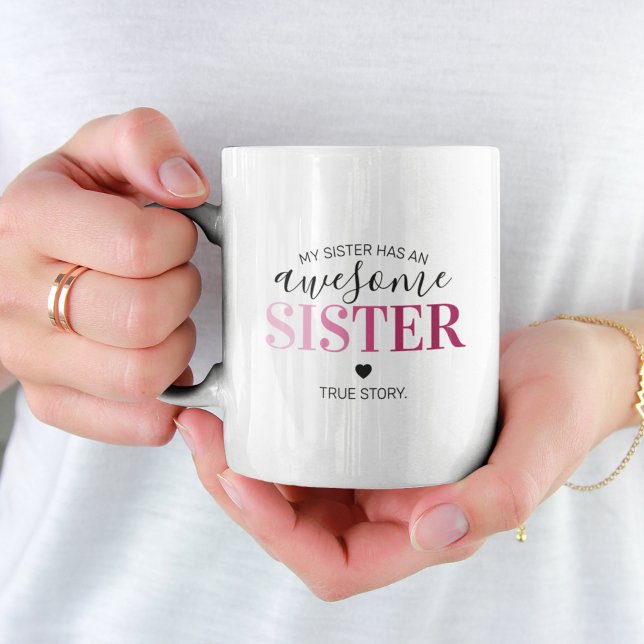Mug Soeur géniale | Soeurs roses-frères (Créateur téléchargé)