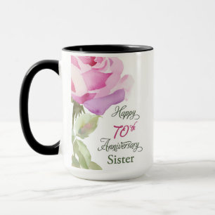 Mug Soeur jubilé 70e anniversaire Nun Rose rose