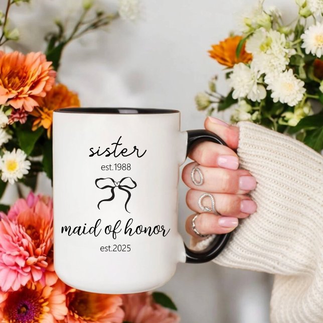Mug Soeur Maid of Honor, Cadeau Mariage, Fête des mari (Créateur téléchargé)