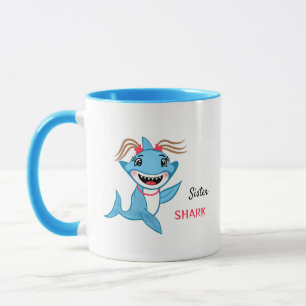 Mug Sœur Requin de la Famille Requin Heureuse