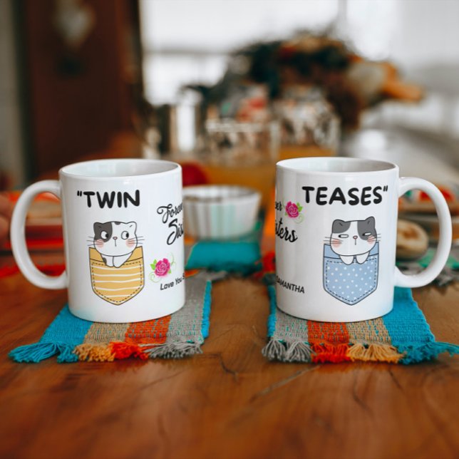 Mug Soeurs Forever, Drôle cadeau Soeur, Don de frères (Créateur téléchargé)