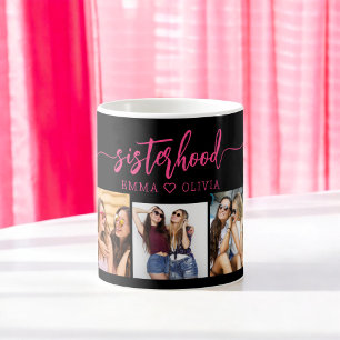 Mug Soeurs Hot Rose 3 Photo Collage