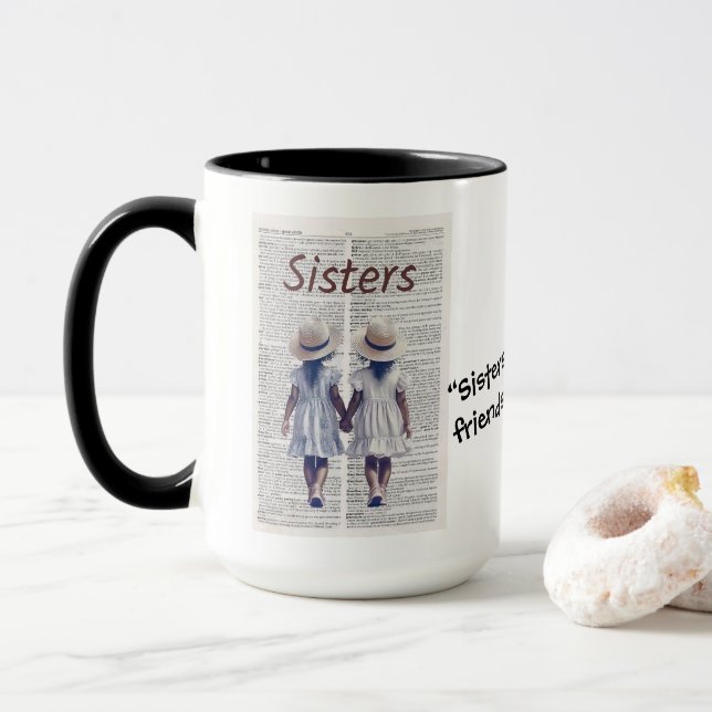 Mug SOEURS par hasard — (Avec donut)
