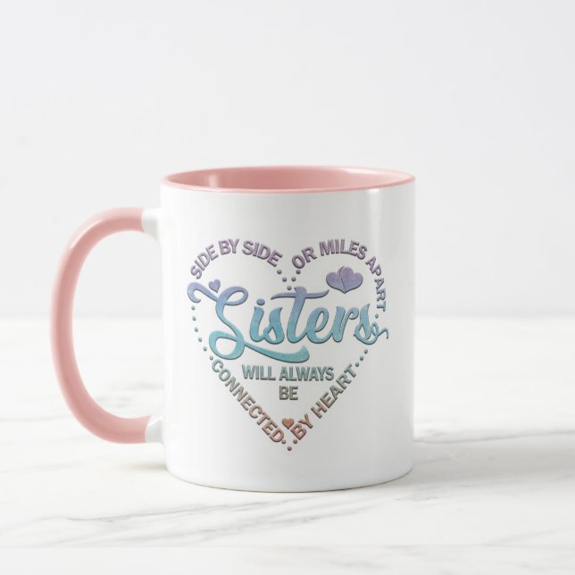 Mug Soeurs Soirées À Côté Ou À Des Kilomètres (Gauche)