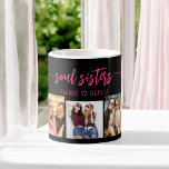 Mug Soeurs Soul Rose Hot 3 Photo Coller<br><div class="desc">Célébrez la soif avec Hot Pink Sisters 3 Photo Collage Keepsaké Gift Coffee Mug. Cette tasse vibrante présente un magnifique collage de trois photos chères, capturant des moments spéciaux partagés avec vos soeurs. Le design rose-chaud apporte une touche amusante et élégante, ce qui en fait une pièce exceptionnelle pour tous...</div>