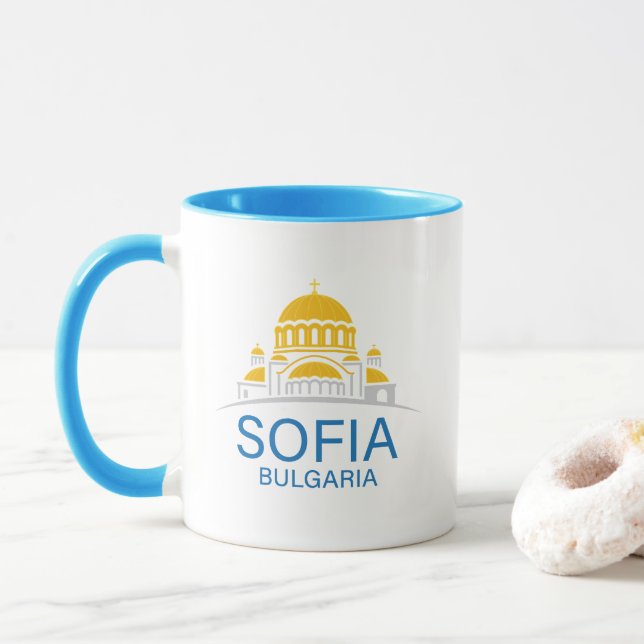 Mug Sofia Bulgarie Union européenne (Avec donut)