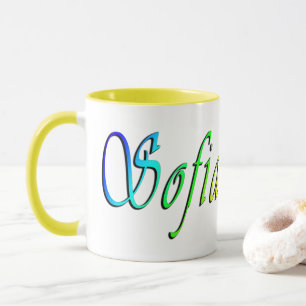 Mug Sofia, Nom, Logo multicolore,
