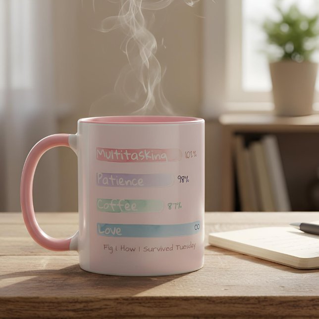 Mug Soft Data | Par les chiffres : Comment j'ai survéc (Lifestyle Shot)