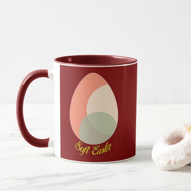 Mug Soft Easter – Pastel Egg Illustration - caneca (Avec donut)
