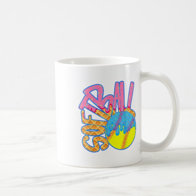 Mug Softball Drip Pour Garçons Ice Cream Drip Jeunes G (Droite)