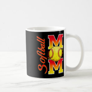 Mug Softball Maman Funny Baseball Maman Fête des Mères