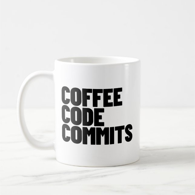 Mug Software Engineer Life - Coffee Code Commits Devel (Gauche)
