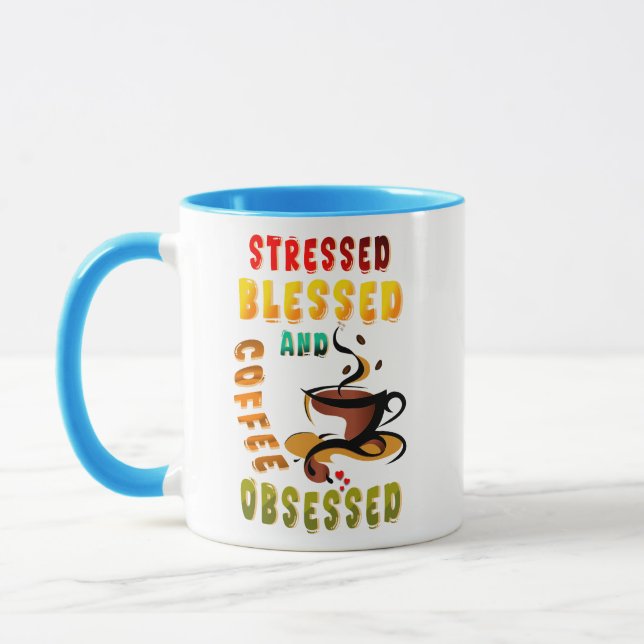 Mug Soigné Béni Et Café Obsédé (Gauche)