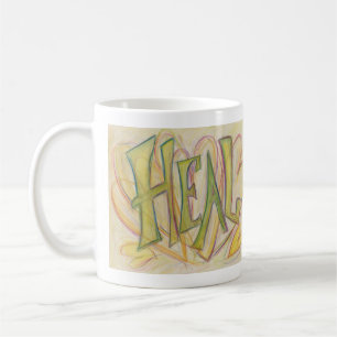 Mug Soigner les coeurs Mot inspirant Art Café Coupe
