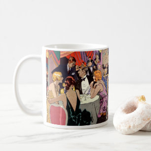 Mug Soirée Cocktail Art Déco Vintage dans une Boîte de