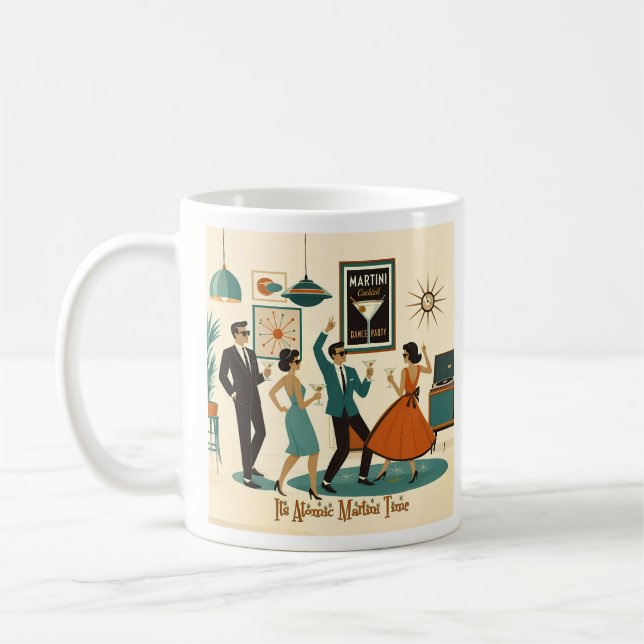 Mug Soirée Cocktail Mid Century It's Atomic Martini Ti (Gauche)