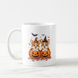 Mug Soirée Corgi Citrouille