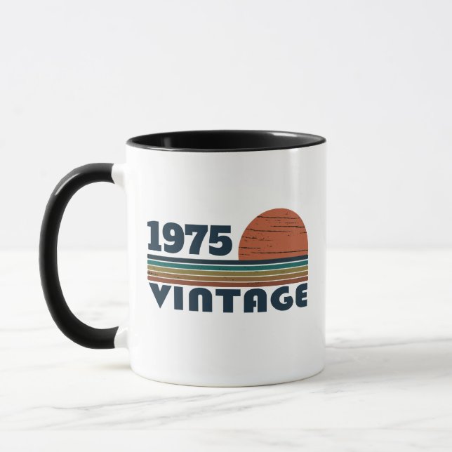 Mug Soirée de 50 ans vintage personnalisée (Gauche)