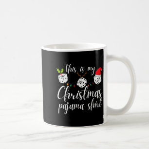 Mug Soirée de jeu de dés en pyjama de Noël Bunco