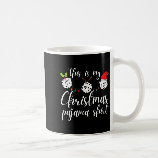 Mug Soirée de jeu de dés en pyjama de Noël Bunco (Droite)