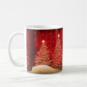 Mug Soirée de Noël Élégante Fête Étincelante Arbres ro
