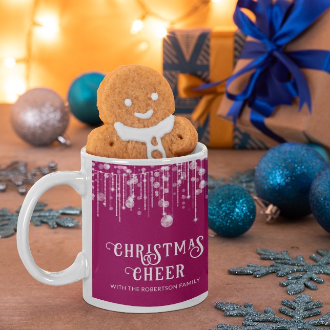 Mug Soirée de Noël rose (Créateur téléchargé)