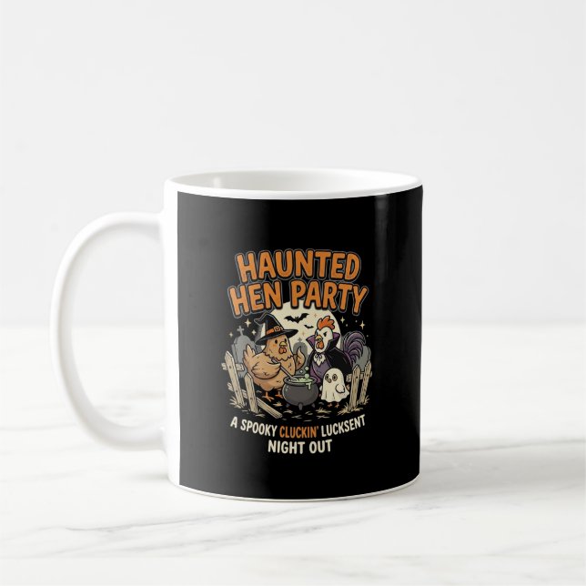 Mug Soirée de poule hantée d'Halloween (Gauche)