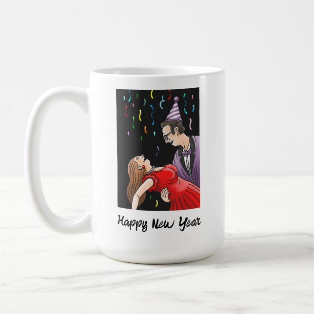 Mug Soirée du Nouvel An avec Confettis (Gauche)