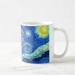 Mug soirée étoile vincent van gogh<br><div class="desc">Le célèbre tableau de Van Gogh, "La nuit étoilée". Peint lors de son séjour à l'asile de Saint Rémy dans les années 1880, van Gogh dépeignait les collines ondulantes et les cyprès qu'il voyait depuis sa fenêtre. numériquement amélioré par PixDezines. Copyright © 2008-2016 PixDezines.com™ et PixDezines™ sur zazzle.com. Tous droits...</div>