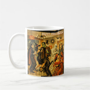 Mug Soirée Martini Halloween Rétro Milieu de Siècle 50