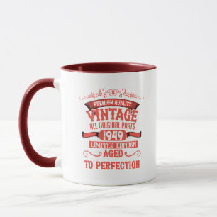 Mug Soirée personnalisée vintage de 75e anniversaire