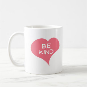 Mug SOIS GENTIL Cœur d'amour rose