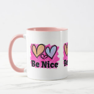 Mug Sois Gentil Cœurs Aquarelle