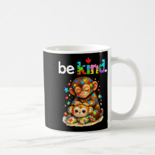 Mug Sois gentil frappe singe casse-tête coloré autisme