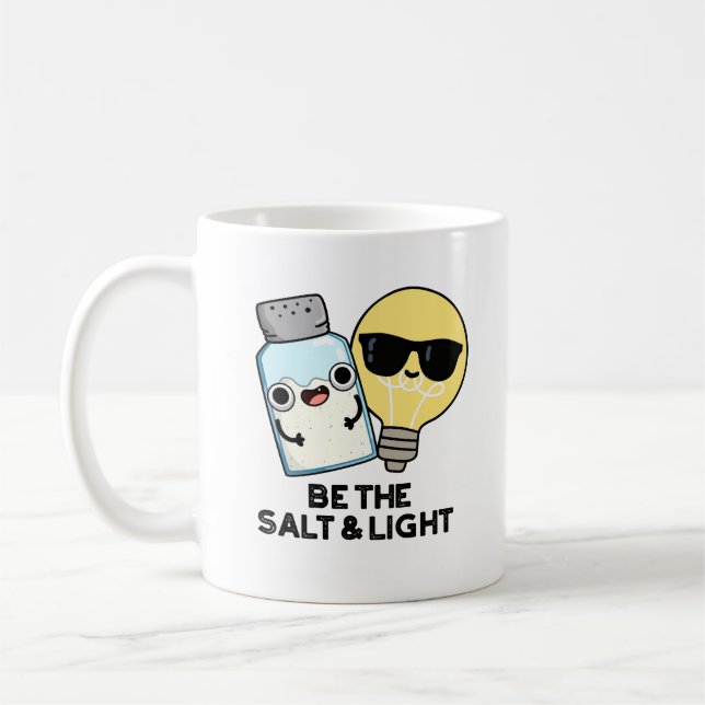 Mug Sois Le Sel Et La Lumière Drôle Pun Bible (Gauche)