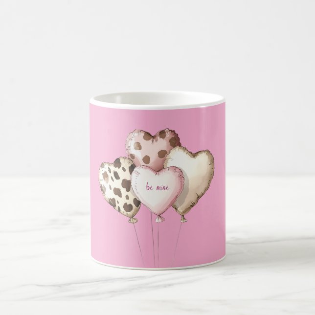Mug Sois Mien Ballons de Cœur Amour Saint-Valentin (Centre)