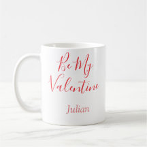 Sois mon valentin nom rouge couple élégant d'amour