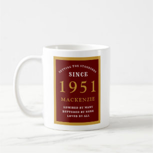 Mug Soixante-dixième anniversaire personnalisé 1951 Él