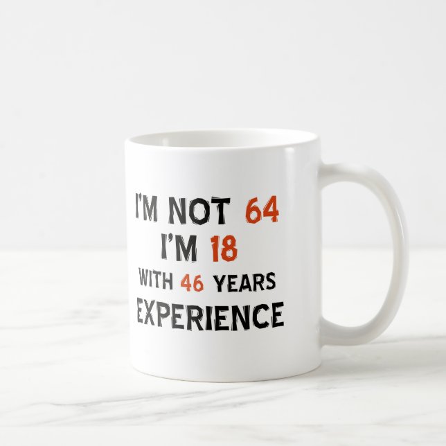Mug soixante-quatrième conceptions d'anniversaire (Droite)
