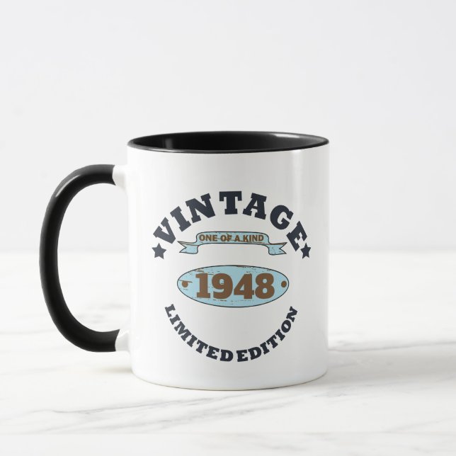 Mug Soixante-quinze vintage 75e anniversaire (Gauche)