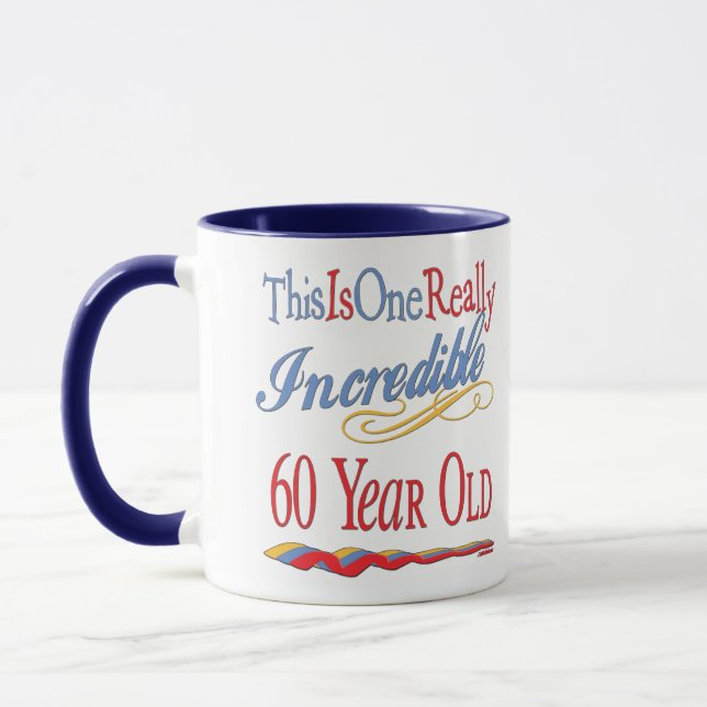 Mug Soixantième anniversaire incroyable (Gauche)