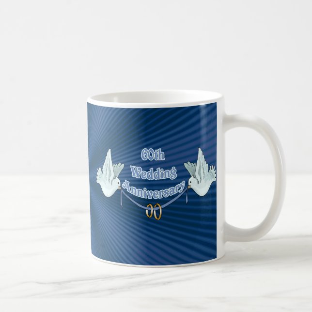 Mug soixantième Cadeaux d'anniversaire de mariage (Droite)