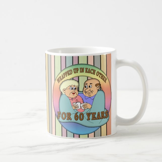 Mug soixantième Cadeaux d'anniversaire de mariage (Droite)