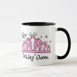 Mug Soixantième LT de reine d'anniversaire de diadèm